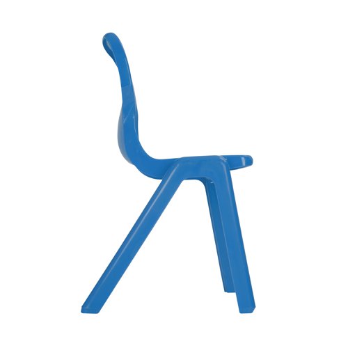 Titan One Piece Classroom Chair 363x343x563mm Blue KF72155 - KF72155