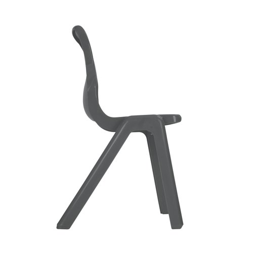 Titan One Piece Classroom Chair 435x384x600mm Charcoal KF72162 - KF72162