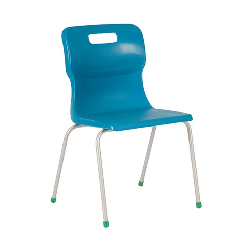 Titan 4 Leg Classroom Chair 497x477x790mm Blue KF72190 Titan