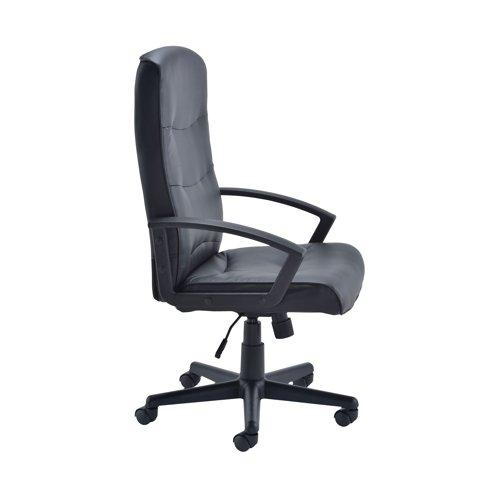 KF72232 Jemini Hudson High Back Executive Chair 650x720x1050-1146mm Leather Look Black KF72232