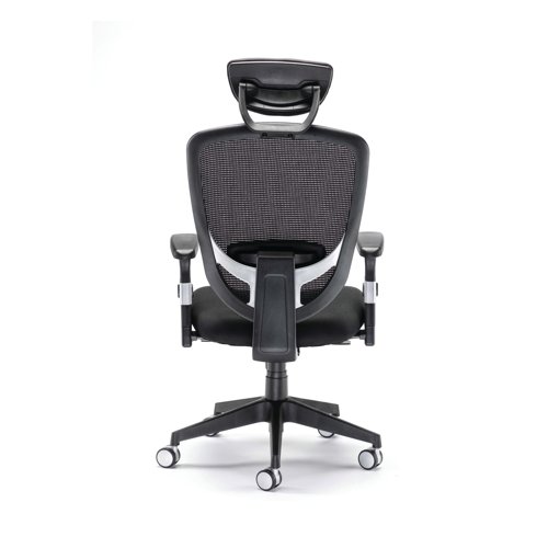 Arista Lexi High Back Chair with Headrest 710x310x600mm Black KF72245 - KF72245