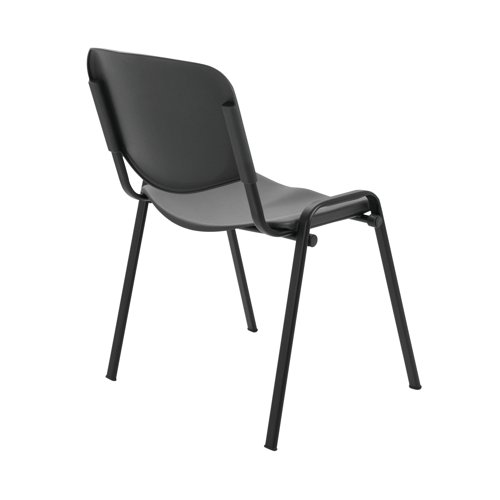 Jemini Multipurpose Stacking Chair Polypropylene 610x535x780mm Charcoal KF72369 - KF72369