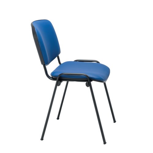 KF72902 | This multipurpose stacking chair from Jemini is a comfortable, durable choice for offices, meeting rooms, reception areas and more. It features a soft blue Polyurethane seat and back with a sturdy frame for durability. The chairs can be stacked when not in use to save space, ideal for occasional conferences and meetings.