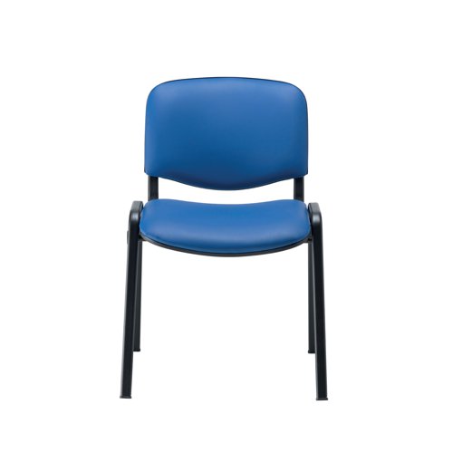 KF72902 | This multipurpose stacking chair from Jemini is a comfortable, durable choice for offices, meeting rooms, reception areas and more. It features a soft blue Polyurethane seat and back with a sturdy frame for durability. The chairs can be stacked when not in use to save space, ideal for occasional conferences and meetings.