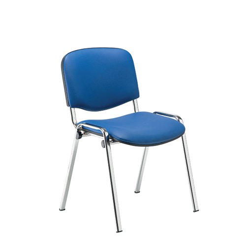 Jemini Ultra Multipurpose Stacking Chair Polyurethane Blue/Chrome KF72906