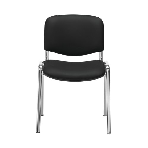 Jemini Ultra Multipurpose Stacking Chair Polyurethane Black/Chrome KF72907 - VOW - KF72907 - McArdle Computer and Office Supplies
