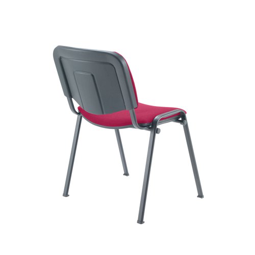 This multipurpose stacking chair from Jemini is a comfortable, durable choice for offices, meeting rooms, reception areas and more. It features a soft claret upholstered seat and back with a sturdy frame for durability. The chairs can be stacked when not in use to save space, ideal for occasional conferences and meetings.