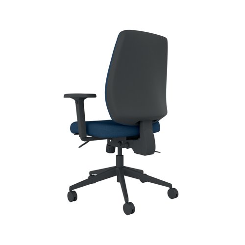 Ideal for heavy duty use, this Agility High Back Posture Chair from Cappela features a tilt tension mechanism to adjust the height and angle of the seat and back. The tri-curve backrest includes inflatable lumbar support and the front flex seat offers more support than the waterfall design, taking even more pressure off the back of the legs. This blue chair comes with black multi-functional arms included as standard.