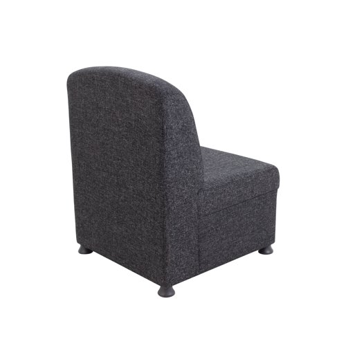 This Arista Modular Reception Chair is a compact, comfortable and chic solution to your reception seating needs. Each chair is fully upholstered in charcoal giving a professional finish and is cushioned to prevent discomfort. The fabric is flame retardant and complies with BS7176 Medium hazard. Use with Arista Modular Chair Arms and Coffee Tables for a complete reception unit.