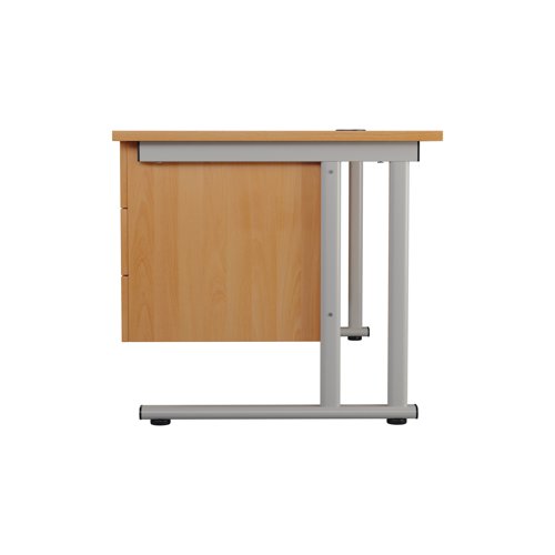 Offering a convenient and flexible place to store documents, papers and stationery, this fixed pedestal in Grey Oak fits Jemini standard desking. The pedestal features 3 box drawers and measures W400 x D600 x H510mm.