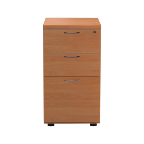 First 3 Drawer Desk High Pedestal 404x600x730mm Beech KF74465