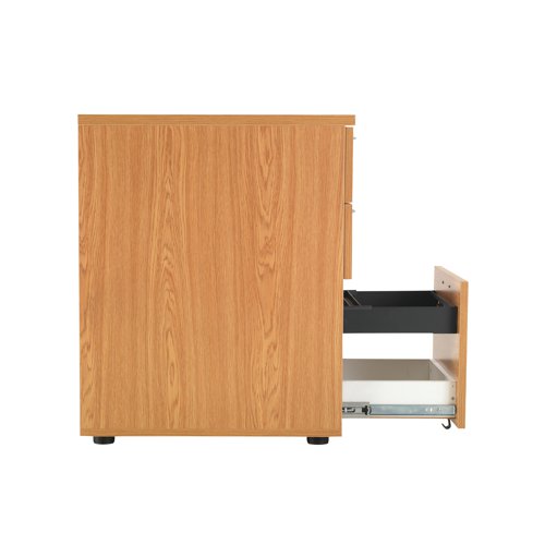 First 3 Drawer Desk High Pedestal 404x600x730mm Nova Oak KF74466 - KF74466