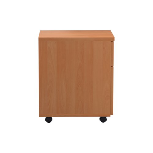 Jemini 2 Drawer Mobile Pedestal 404x500x595mm Beech KF74483 - VOW - KF74483 - McArdle Computer and Office Supplies
