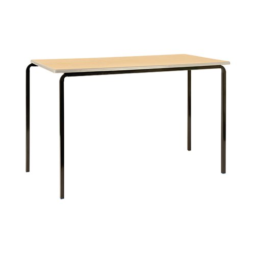 Jemini Polyurethane Edged Class Table 1100x550x760mm Beech/Black (Pack of 4) KF74566