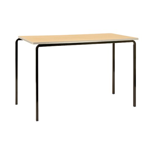 Jemini Polyurethane Edged Class Table 1200x600x590mm Beech/Silver (Pack of 4) KF74569