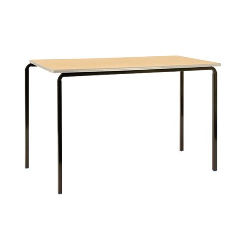 Jemini Polyurethane Edged Class Table 1200x600x710mm Beech/Silver (Pack of 4) KF74571