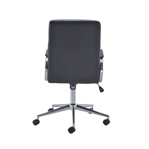 Arista Tarragona High Back Office Chair 600x700x940-1030mm Leather Look Black KF74819
