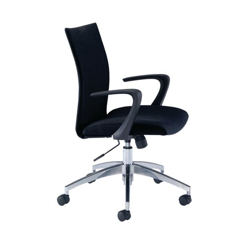 KF74824 | A stylish addition to the home or office, this black SOHO chair is supplied with fixed arms and has a lock tilt feature for increased comfort. Suitable for up to 5 hours usage.