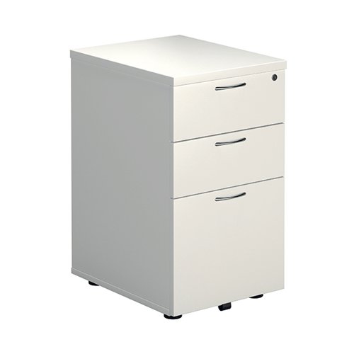 First 3 Drawer Under Desk Pedestal 404x500x690mm White KF74835