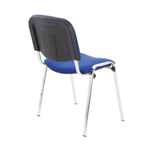 First Ultra Multipurpose Stacking Chair 532x585x805mm Chrome Blue KF74893 - VOW - KF74893 - McArdle Computer and Office Supplies
