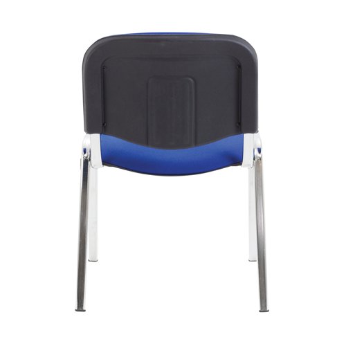 First Ultra Multipurpose Stacking Chair 532x585x805mm Chrome Blue KF74893 VOW