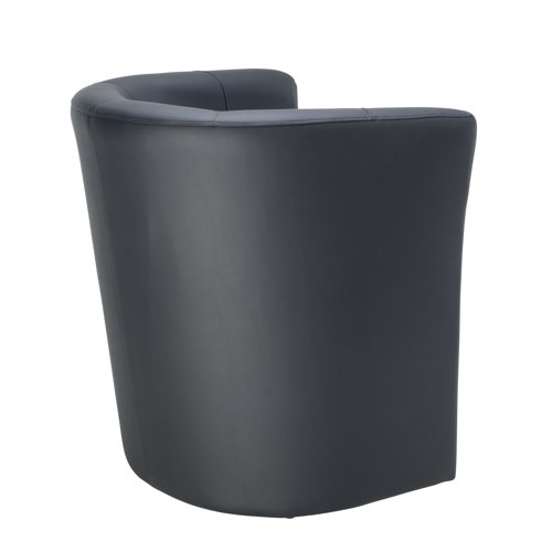 First Tub Chair Leather Look Black KF74899 - VOW - KF74899 - McArdle Computer and Office Supplies