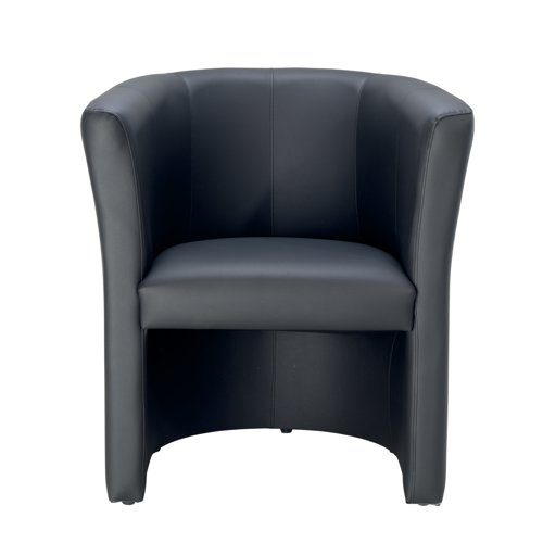 KF74899 First Tub Chair Leather Look Black KF74899