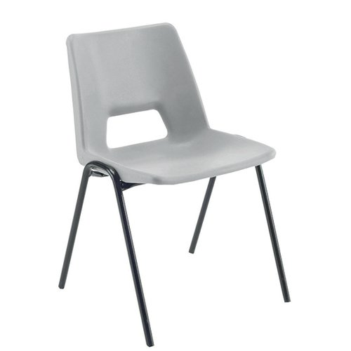 Jemini Stacking Chair 490x475x725mm Polypropylene Grey KF74960