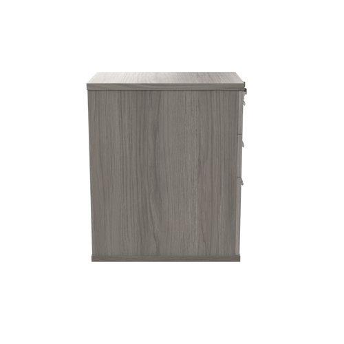 Astin 3 Drawer Desk High Pedestal Lockable 480x680x745mm Alaskan Grey Oak KF77717