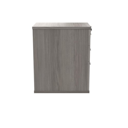 Astin 3 Drawer Desk High Pedestal Lockable 400x500x592mm Alaskan Grey Oak KF77721 Pedestals KF77721