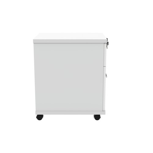 Astin 2 Drawer Mobile Under Desk Pedestal 400x500x590mm Arctic White KF77726 - VOW - KF77726 - McArdle Computer and Office Supplies
