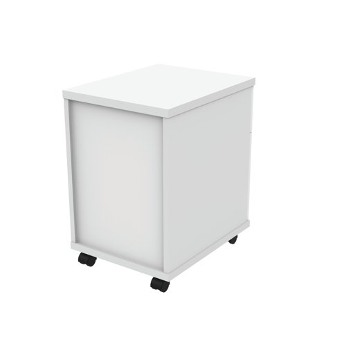 Astin 2 Drawer Mobile Under Desk Pedestal 400x500x590mm Arctic White KF77726 - VOW - KF77726 - McArdle Computer and Office Supplies