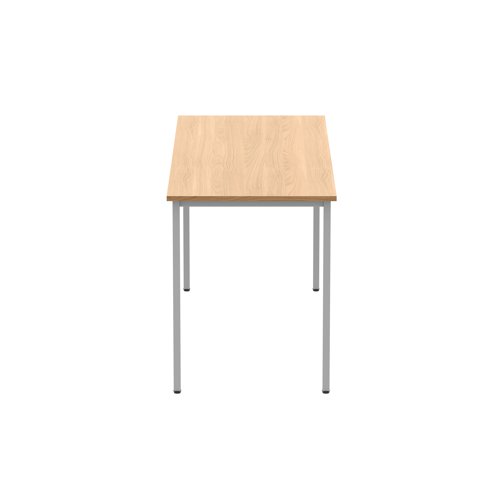 Astin Rectangular Multipurpose Table 1600x600x730mm Norwegian Beech/Silver KF77733 - VOW - KF77733 - McArdle Computer and Office Supplies