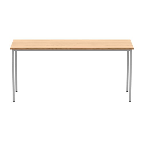 Astin Rectangular Multipurpose Table 1600x600x730mm Norwegian Beech/Silver KF77733 - VOW - KF77733 - McArdle Computer and Office Supplies