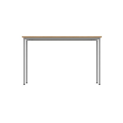 Astin Rectangular Multipurpose Table 1200x800x730mm Norwegian Beech/Silver KF77734 - VOW - KF77734 - McArdle Computer and Office Supplies