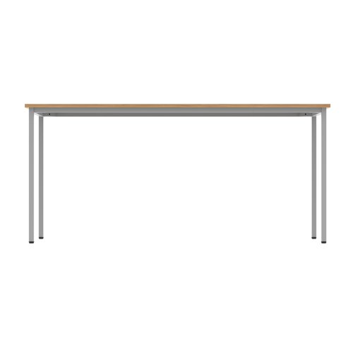 Astin Rectangular Multipurpose Table 1600x800x730mm Norwegian Beech/Silver KF77735 - VOW - KF77735 - McArdle Computer and Office Supplies