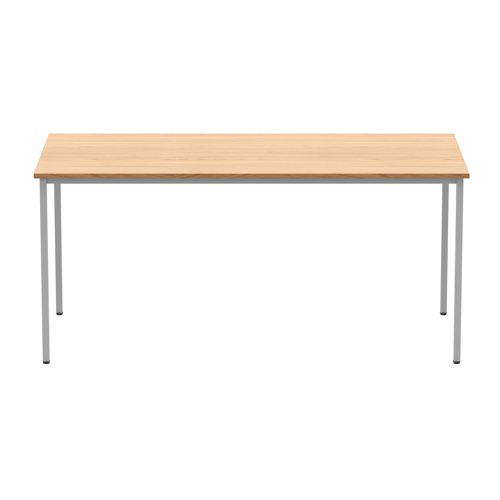 Astin Rectangular Multipurpose Table 1600x800x730mm Norwegian Beech/Silver KF77735 - VOW - KF77735 - McArdle Computer and Office Supplies