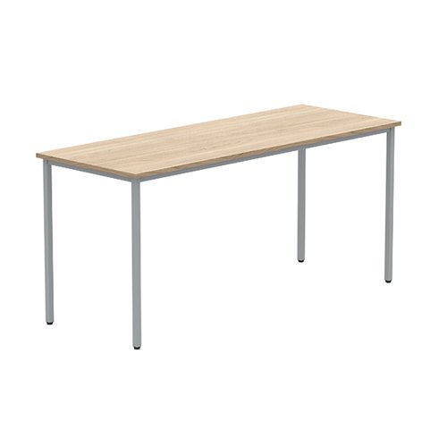 Astin Rectangular Multipurpose Table 1660x900x680mm Canadian Oak/Silver KF77737