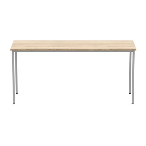 Astin Rectangular Multipurpose Table 1660x600x730mm Canadian Oak/Silver KF77737 - VOW - KF77737 - McArdle Computer and Office Supplies