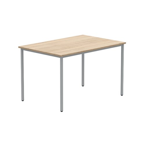 Astin Rectangular Multipurpose Table 1200x800x730mm Canadian Oak/Silver KF77738