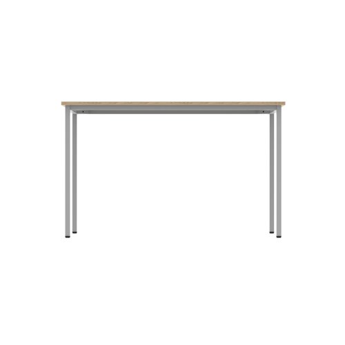 Astin Rectangular Multipurpose Table 1200x800x730mm Canadian Oak/Silver KF77738 - VOW - KF77738 - McArdle Computer and Office Supplies