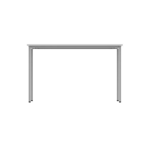 Astin Rectangular Multipurpose Table 1200x600x730mm Arctic White/Silver KF77740 - KF77740