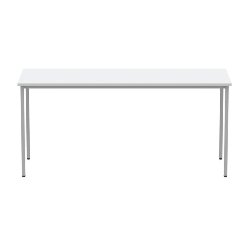 Astin Rectangular Multipurpose Table 1600x600x730mm Arctic White/Silver KF77741 - VOW - KF77741 - McArdle Computer and Office Supplies