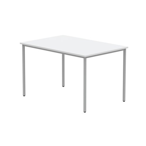 Astin Rectangular Multipurpose Table 1200x800x730mmArctic White/Silver KF77742 - VOW - KF77742 - McArdle Computer and Office Supplies