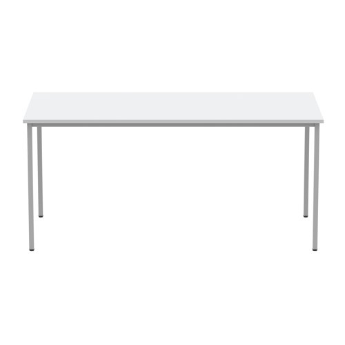 Astin Rectangular Multipurpose Table 1600x800x730mm Arctic White/Silver KF77743 - VOW - KF77743 - McArdle Computer and Office Supplies
