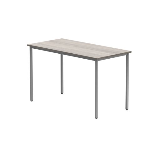 Astin Rectangular Multipurpose Table 1200x600x730mm Alaskan Grey Oak/Silver KF77744