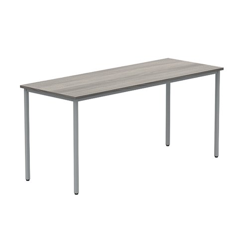 Astin Rectangular Multipurpose Table 1600x600x730mm Alaskan Grey Oak/Silver KF77745