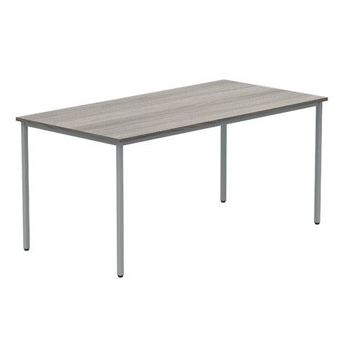 Astin Rectangular Multipurpose Table 1600x800x730mm Alaskan Grey Oak/Silver KF77747