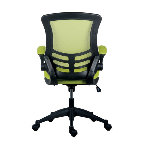 Jemini Jaya Mesh Back Chair with Folding Arms 680x670x1070mm Green KF77786 KF77786