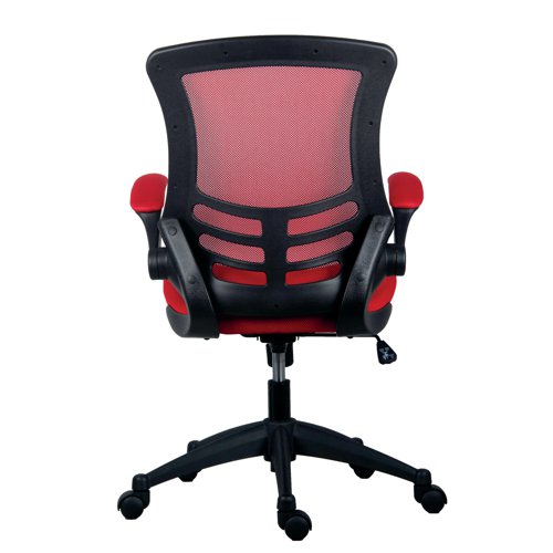 Jemini Jaya Mesh Back Chair with Folding Arms 680x670x1070mm Red KF77788 VOW